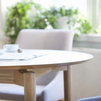 Barbaros pietų stalas (ąžuolas/baltas) Barbaros pietų stalas (ąžuolas/baltas)